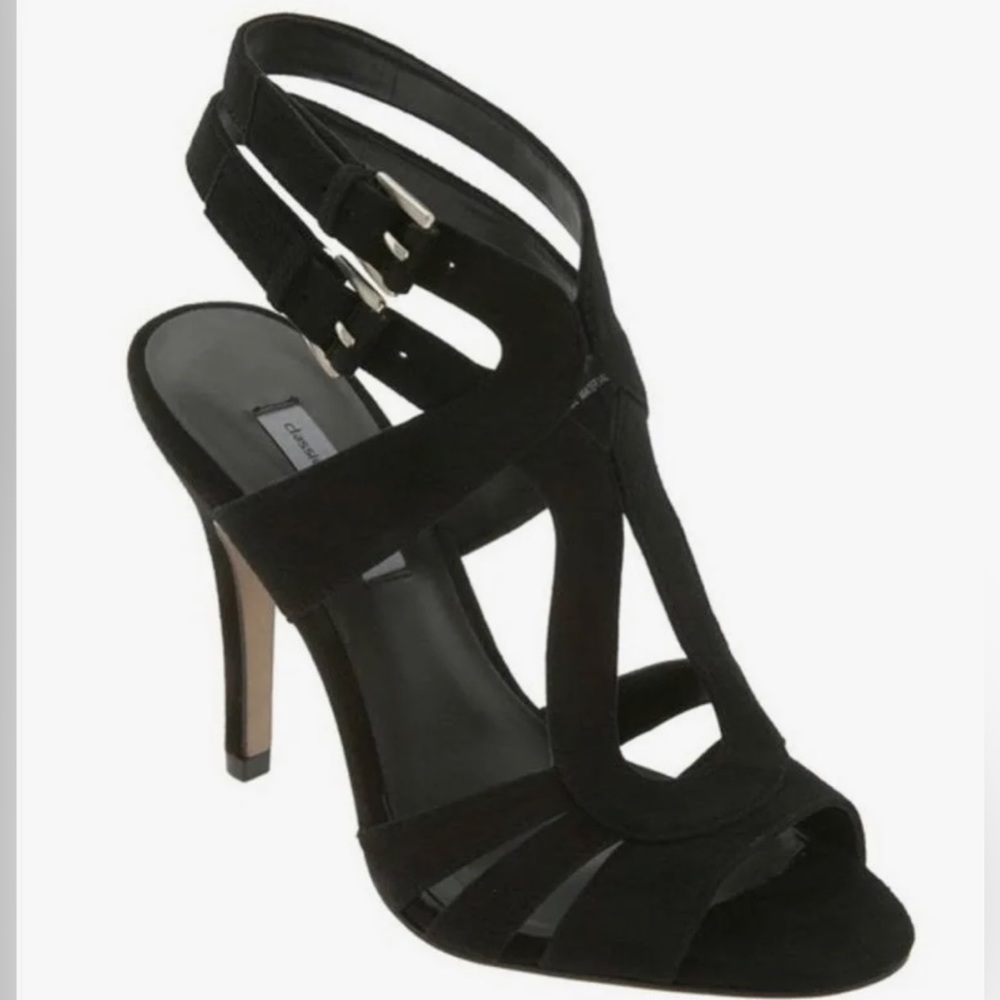 Classiques Entier Black Suede Strappy Heeled Sandals